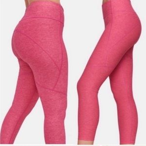 Outdoor Voices 3/4 Warmup Leggings Flamingo Pink Womens Size Medium